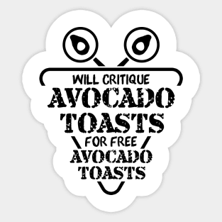 Avocado Toast Funny Cute Vegan Graphic Gift Fun Meme Slogan Sticker